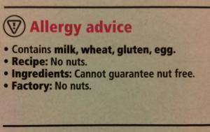 Ambiguous: No Nuts, Cannot Guarantee Nut-Free
